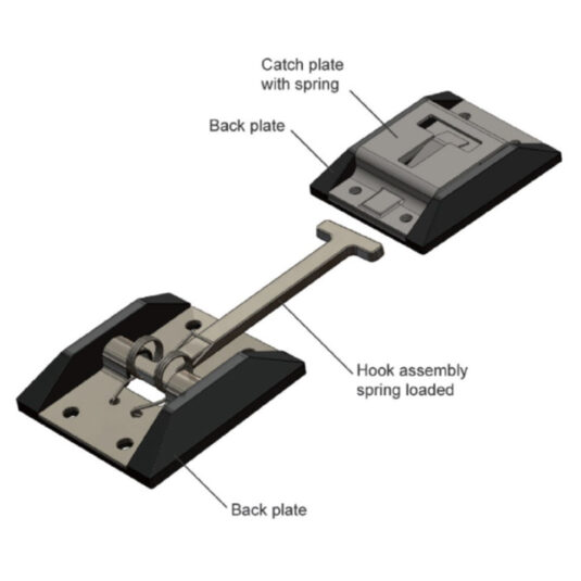Door retainer - hook type S/S - Image 2